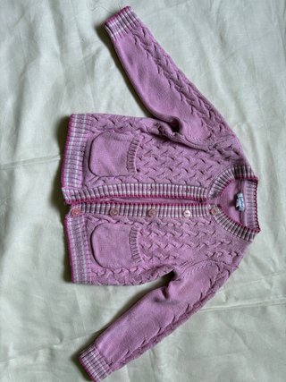 Cardigan bambina 12-18 mesi rosa cotone