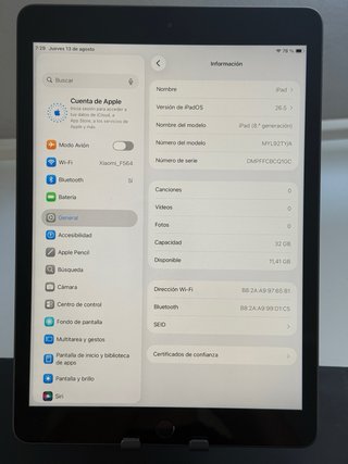 iPad 8ª Gen 32GB + Teclado Logitech