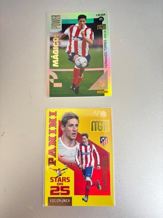 Lote 2 cromos Fernando Torres Panini
