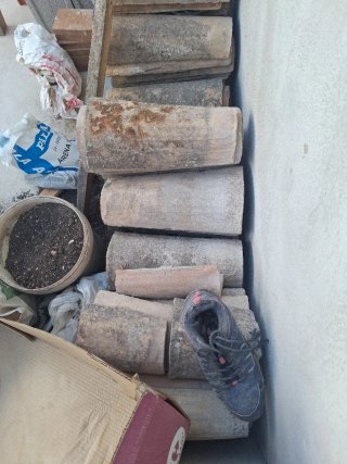 Tejas antiguas de barro