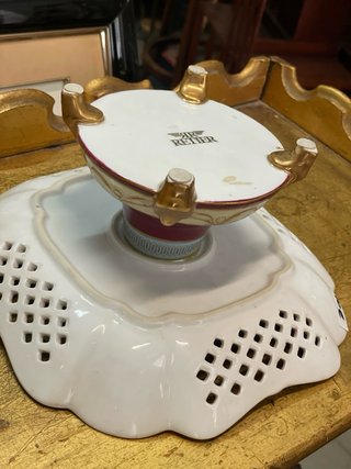 Centro de mesa Frutero de porcelana RETTER vintage