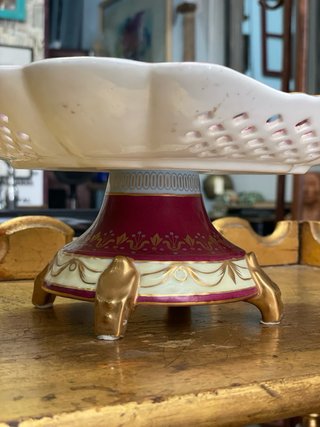 Centro de mesa Frutero de porcelana RETTER vintage