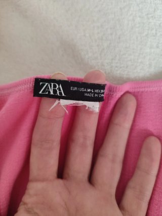 Top rosa canalé tirantes anchos