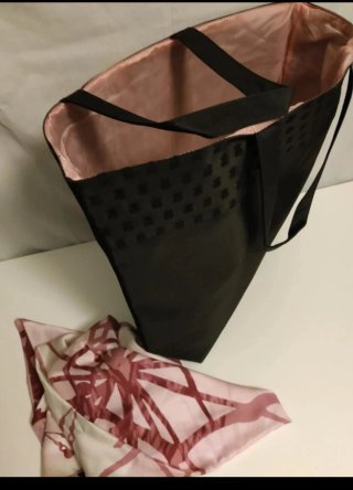 Bolso Tous Negro y Rosa Grande
