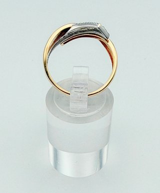 Anillo Oro 18k Combinado Circonitas 3.74 gr