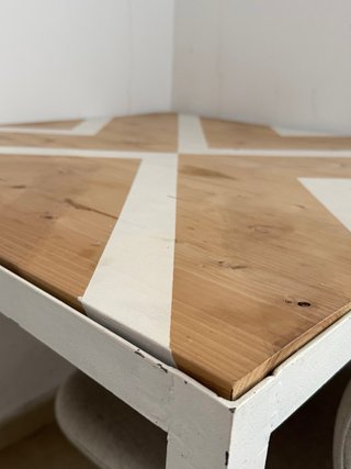 Mesa de esquina madera y metal