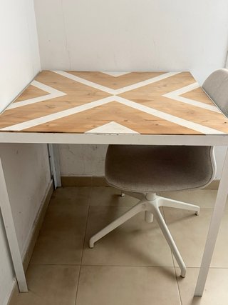 Mesa de esquina madera y metal