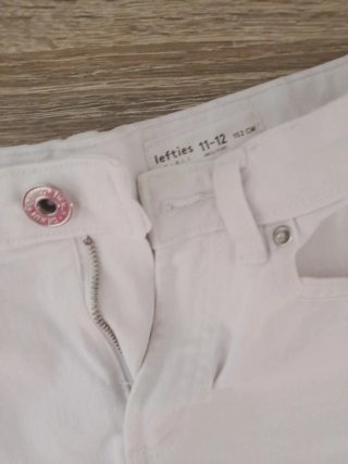 Pantalón vaquero niña blanco T.11-12 años