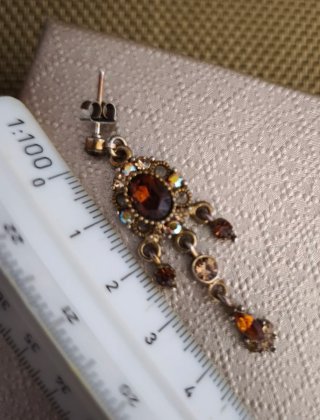 Conjunto Vintage Collar y Pendientes pedrería