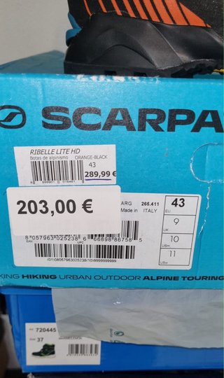 Botas de montaña SCARPA naranja talla 39