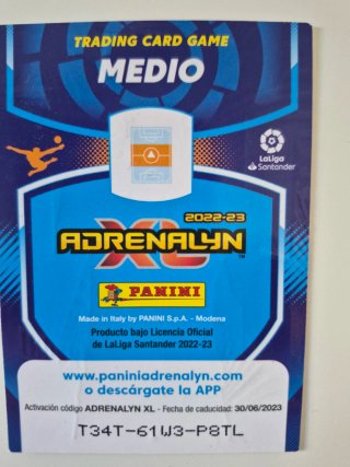 Cromo Adrenalyn Panini 2022-2023 Courtois y Pedri