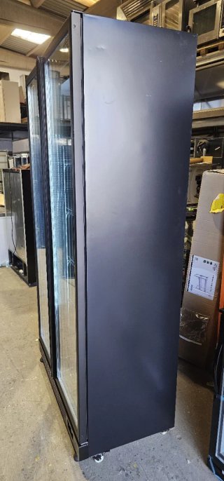 Nevera Vertical Cristal Doble Puerta