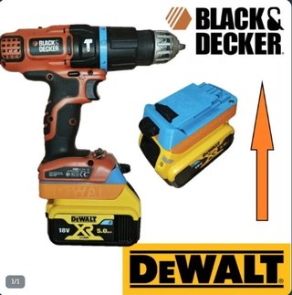 Adaptador Black Decker -bateria dewalt xr