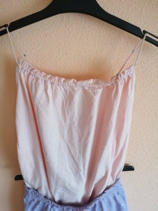 Pijama corto rosa y morado