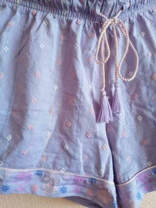 Pijama corto rosa y morado