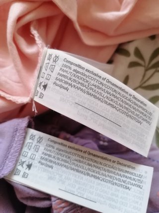 Pijama corto rosa y morado