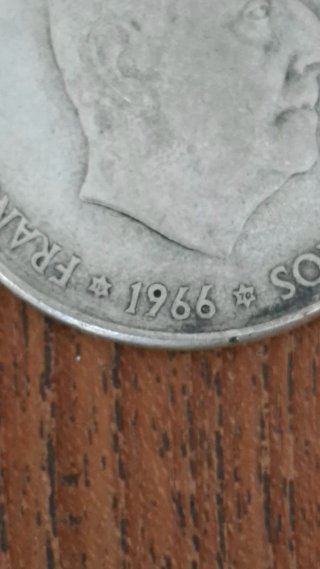 Moneda 100 Ptas Plata 1966*70 buena conservacion