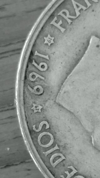 Moneda 100 Ptas Plata 1966*70 buena conservacion