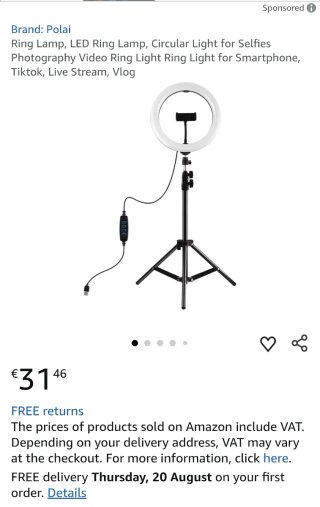 tripode de luz lez para móvil