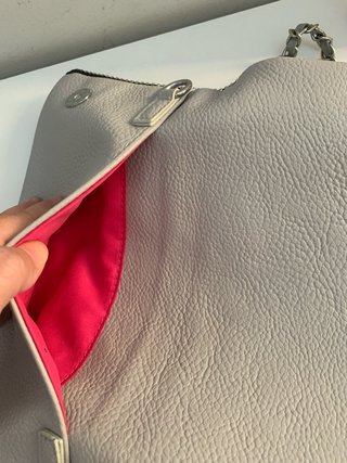 Bolso de mano gris claro