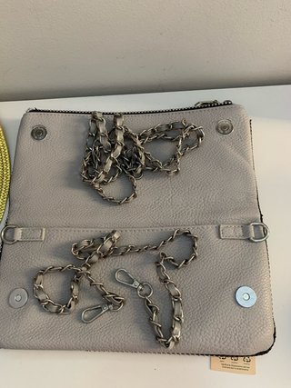 Bolso de mano gris claro