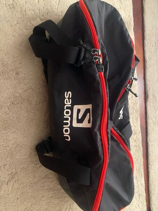 Mochila grande Salomon negra y roja