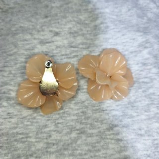 Pendientes Flores Resina Rosas