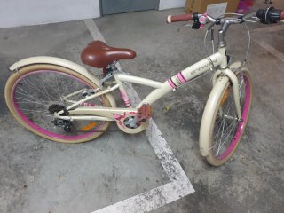 Bicicleta niña BTWIN color beige