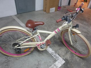 Bicicleta niña BTWIN color beige