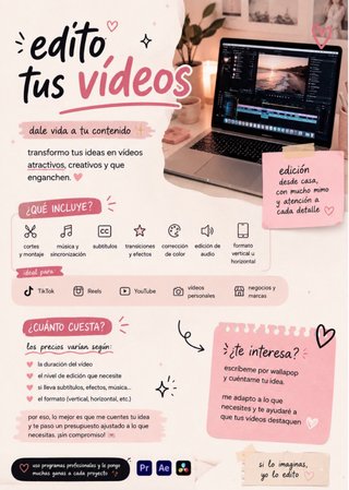 Edición de videos "Tiktok, YouTube, Reels...