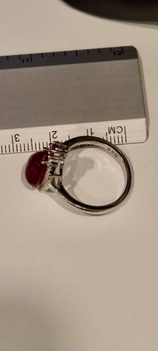 Anillo Plata Ley Rubíes Naturales