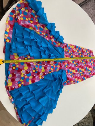 231 Falda flamenca lunares rosa y azul