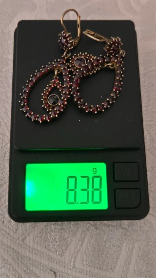 Pendientes antiguos granates