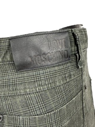 Love Moschino Pantalone Uomo W33\IT47 Verde Quadri