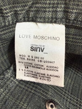 Love Moschino Pantalone Uomo W33\IT47 Verde Quadri