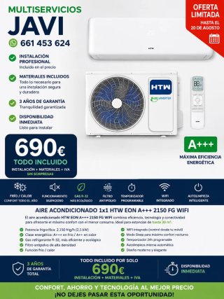Aire Acondicionado HTW EON A+++ 2150 FG WIFI