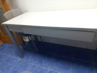 Mesa de cocina moderna de cristal (150x60x75cm)