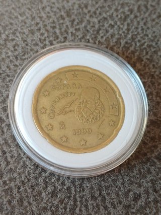 Moneda 20 céntimos España Cervantes 1999