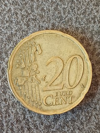 Moneda 20 céntimos España Cervantes 1999