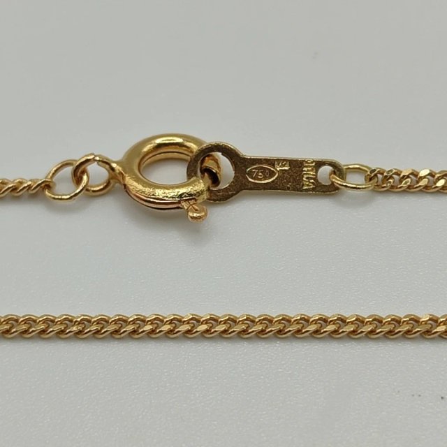 00747 CADENA BARBADA DE ORO DE 18K - 50 CM