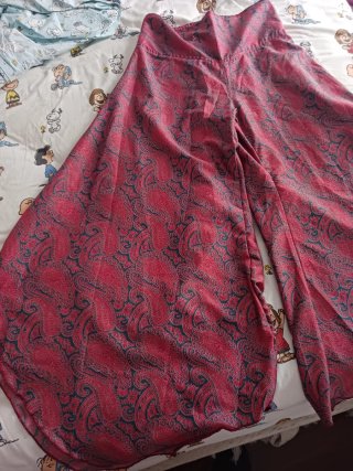 Falda pantalón seda India vintage larga
