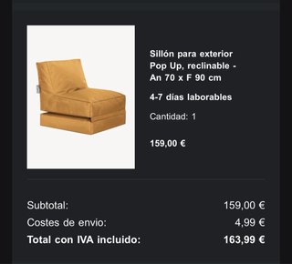 Puff sillon-tumbona Sitting Point Amarillo