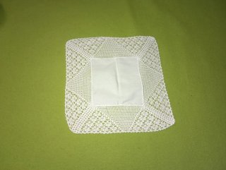 Pañuelo ganchillo blanco