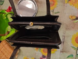 Borsetta vintage lucertola marrone oro anni 30