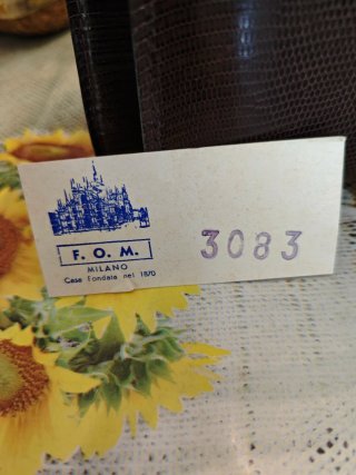 Borsetta vintage lucertola marrone oro anni 30