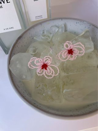 Pendientes Flor Orquídea Hechos a Mano