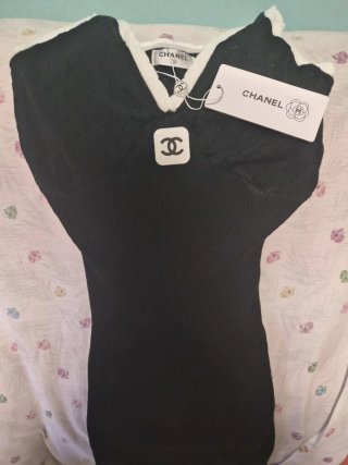 Vestido Chanel Negro y Blanco