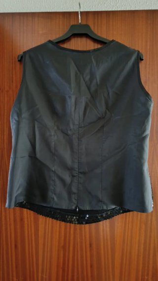 Top Niza Garcia lentejuelas negro Talla L