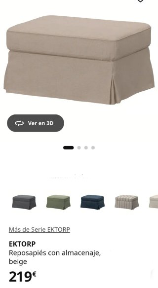 Sofá Ektorp Ikea 3 plazas + Puf