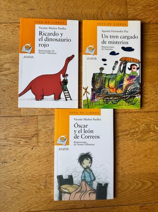 Lote de tres libros de lectura